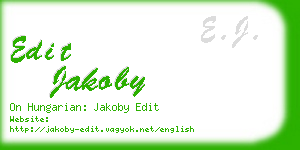 edit jakoby business card